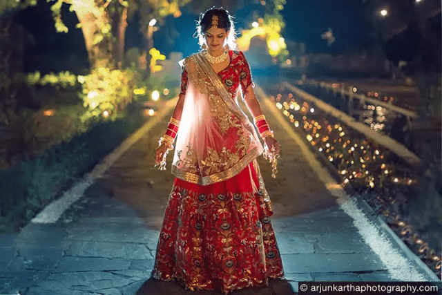 bridal-lehenga-wearing-style