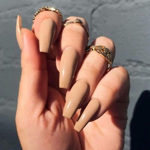 Beige-Color-Nails-Designs