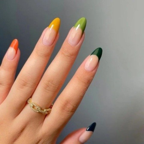 Colorful-French-tips-manicure-designs