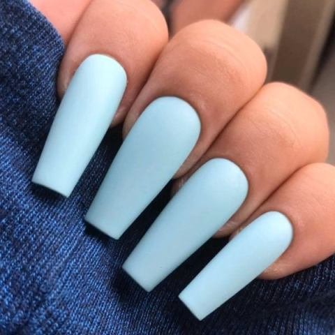 Creamy-Blue-Nails-Designs