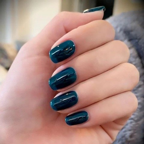 Dark-Teal-Nails-Designs