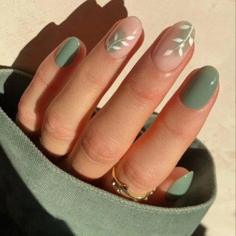 Moss-Green-Nails-Designs