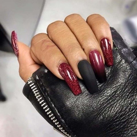Oxblood-Red-Nails-Designs