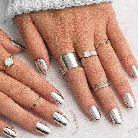 Silver-Nails-Designs