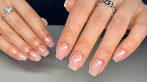 Subtle Chrome Nail Designs
